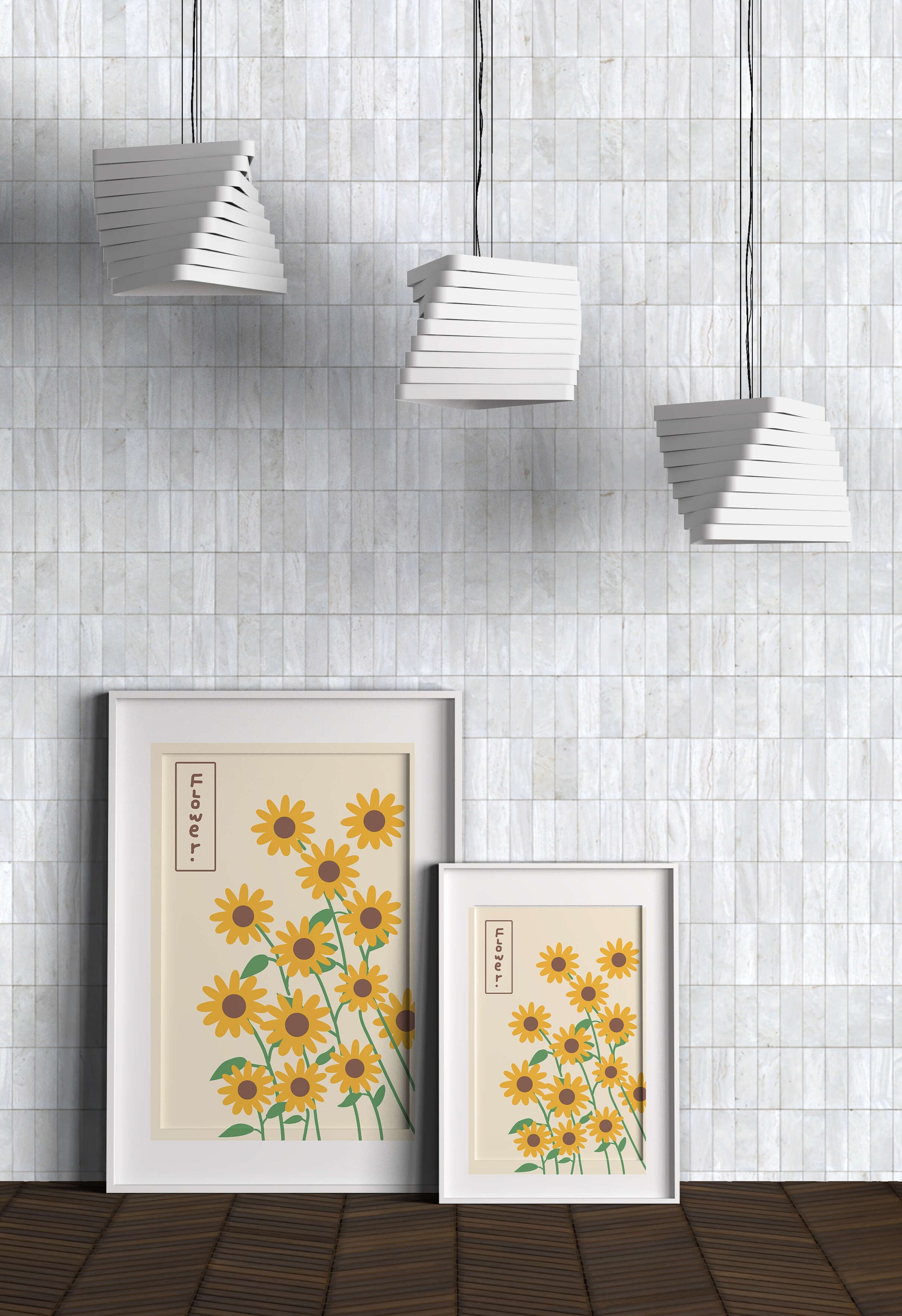 Sunflower illustration on a beige background