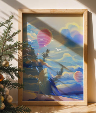 Majestic Whale and Hot Air Balloon in a Dreamy Sky - Mi tienda