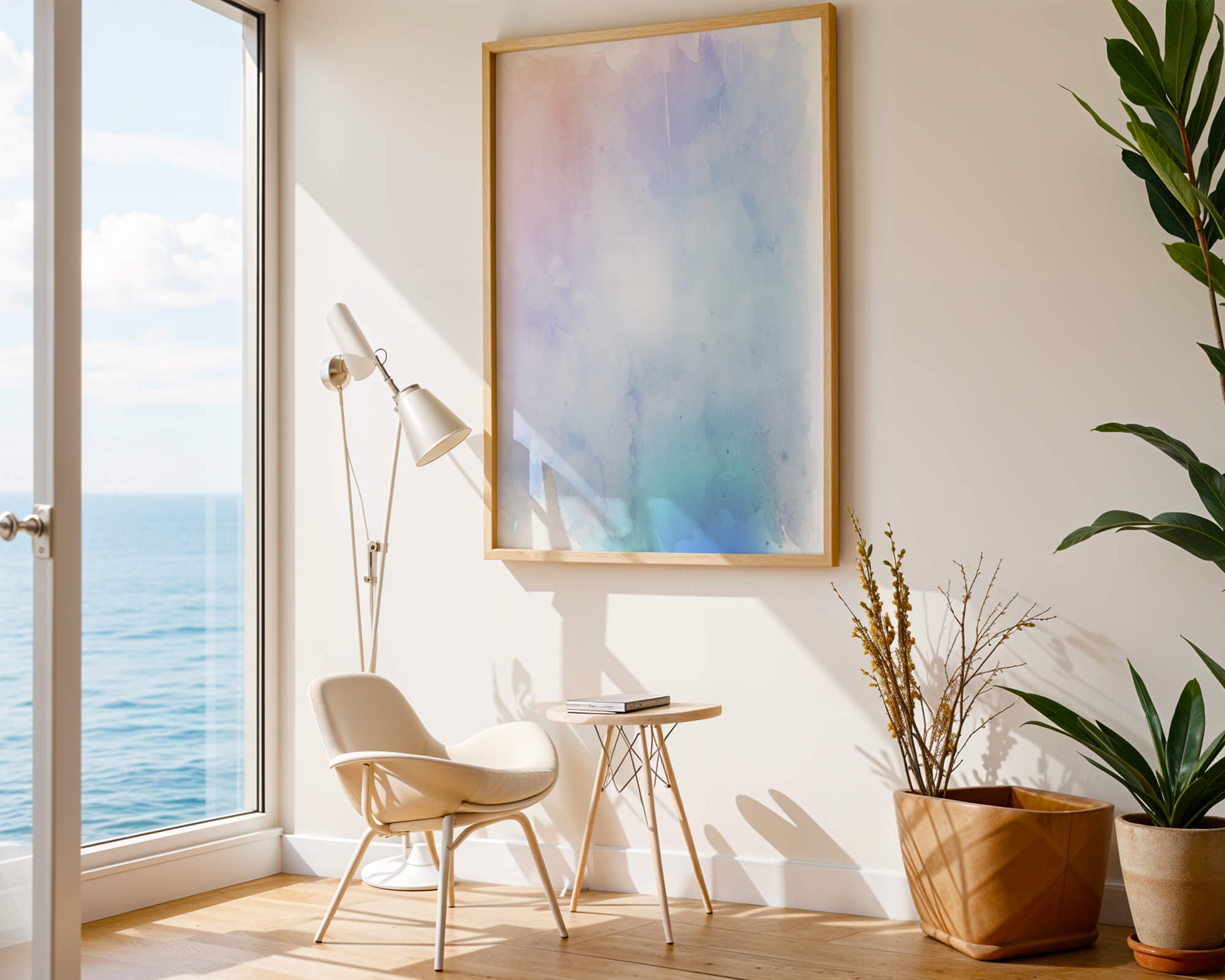 Gentle watercolor pastel gradient with soft texture and flow