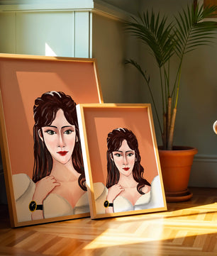 Retrato de una mujer con peinado elegante y reloj dorado