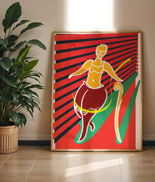 Modern abstract art with dynamic lines and vivid colors - Mi tienda