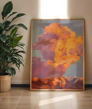 Vibrant sunset with dramatic clouds and rich colors
