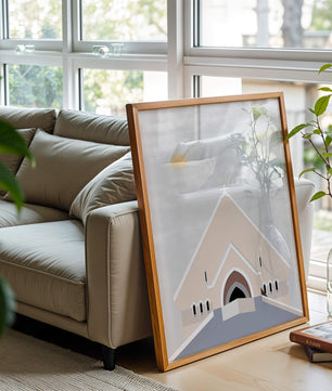 Minimalist Church Architecture with Soft Sunrise - Mi tienda
