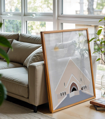 Minimalist Church Architecture with Soft Sunrise