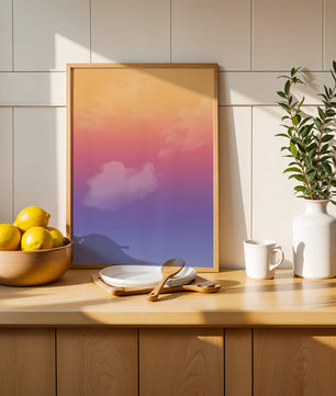 Pastel Sunset Sky with Soft Clouds and Gradient Hues