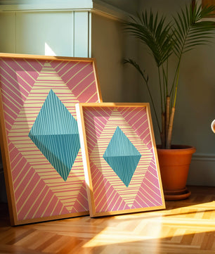 Composition géométrique abstraite avec des couleurs pastel