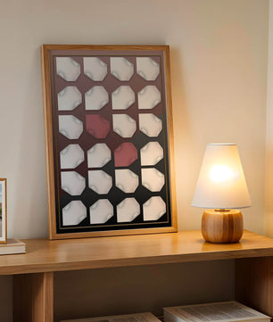 Contemporary Geometric Design with Red and White Sheets