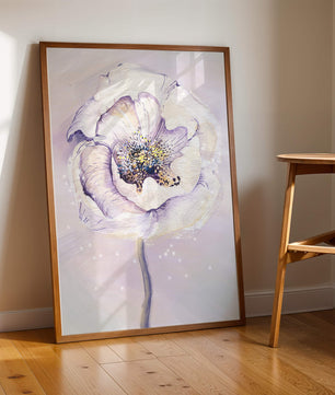Elegant watercolor flower illustration with delicate pastel tones