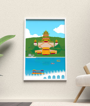 Traditional Chinese architecture by a serene lake