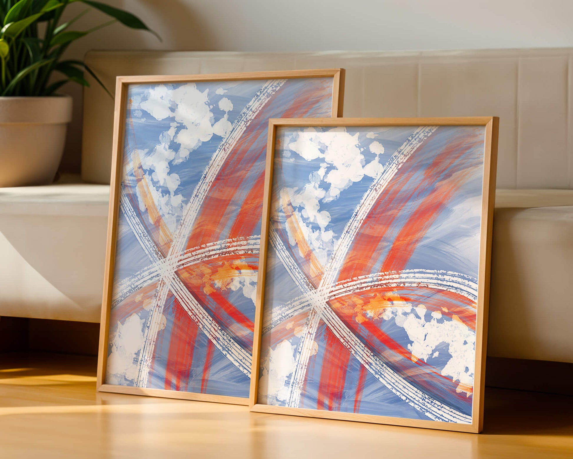 Abstract Expressionism with Dynamic Brushstrokes and Vivid Colors