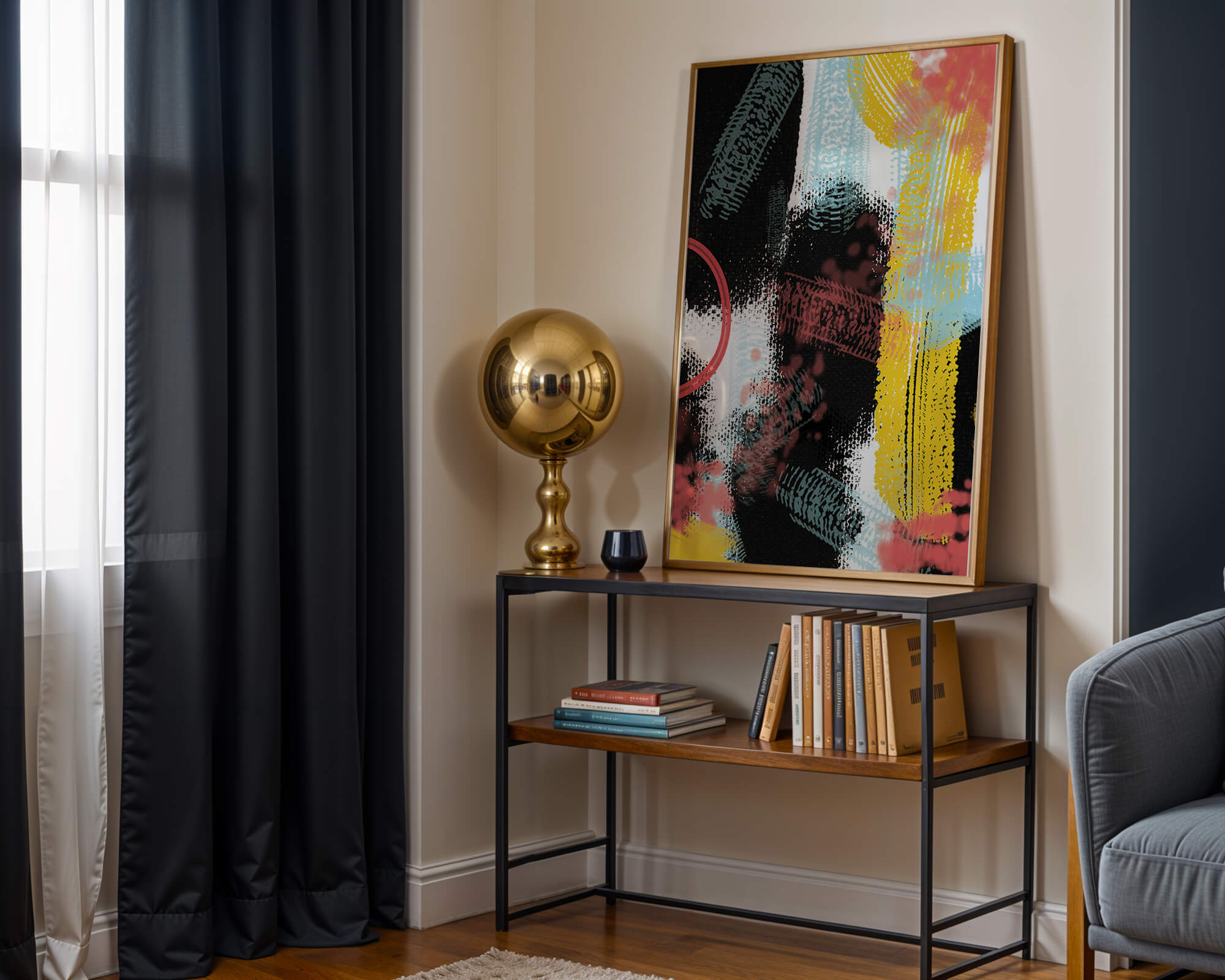 Vivid Abstract Art with Bold Colors and Expressive Brushstrokes