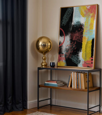 Vivid Abstract Art with Bold Colors and Expressive Brushstrokes