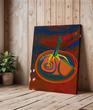 Pintura abstracta con colores vibrantes y un diseño audaz