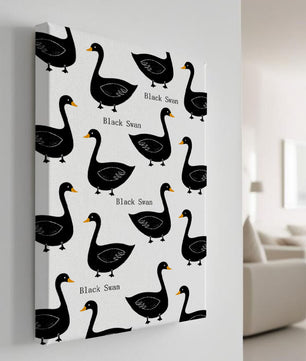 Seamless bird pattern with minimalist design and bold accents