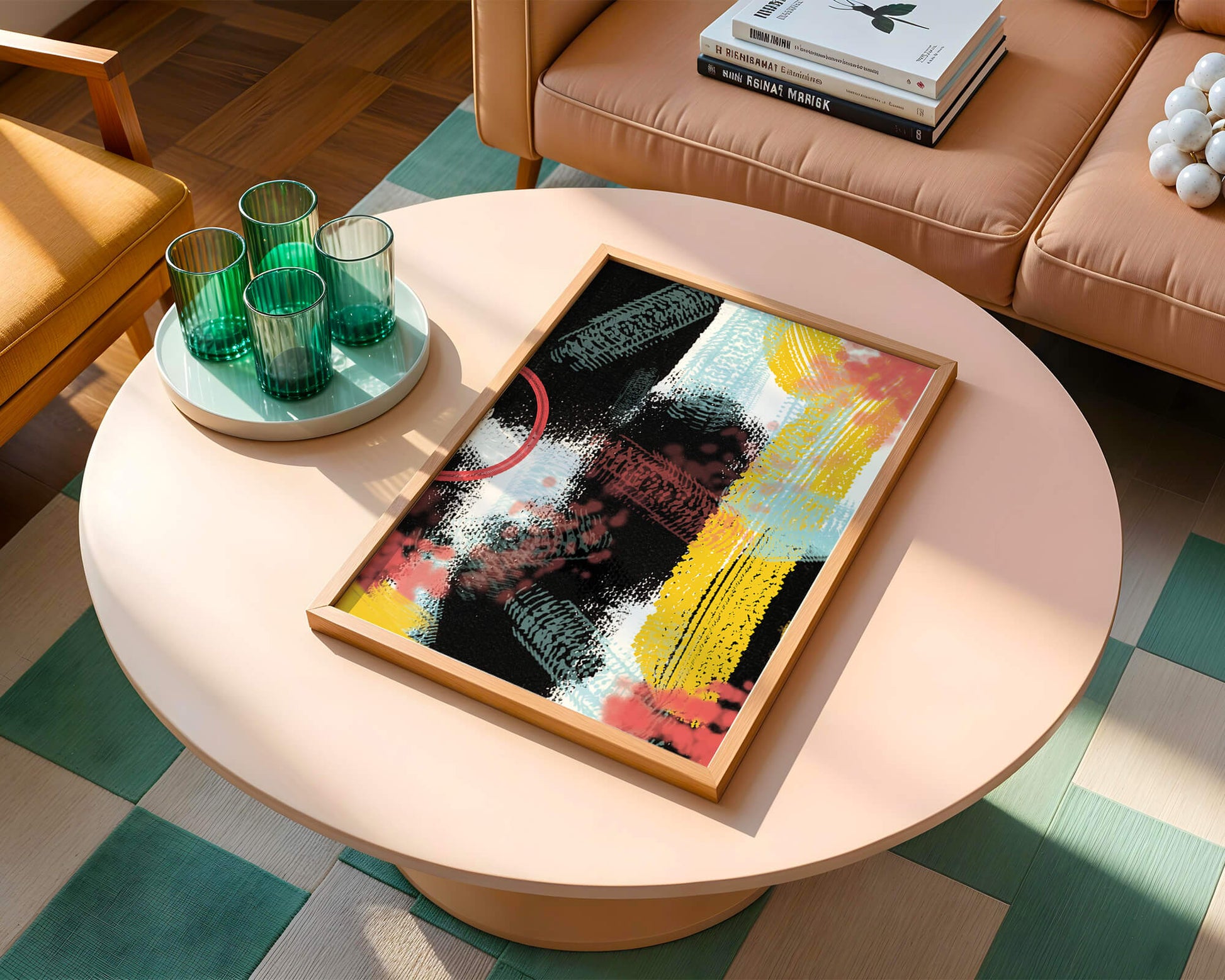 Vivid Abstract Art with Bold Colors and Expressive Brushstrokes