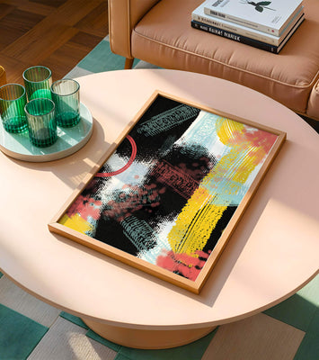 Vivid Abstract Art with Bold Colors and Expressive Brushstrokes