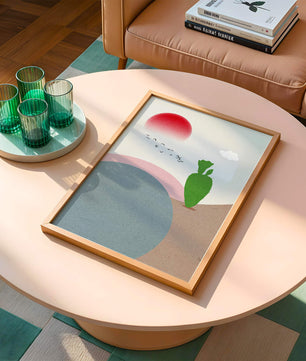Abstract Landscape with Sun and Cactus - Mi tienda
