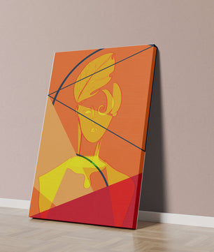 Abstract Portrait with Geometric Shapes and Bold Colors - Mi tienda