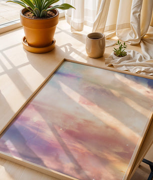 Dreamy Pastel Sky with Soft Clouds and Subtle Glow