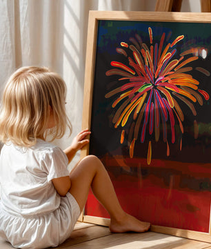 Feu d'artifice vibrant avec des éclats colorés