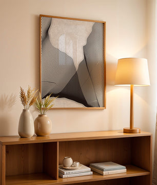 Motif ondulé abstrait noir et blanc sur fond texturé