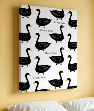 Seamless bird pattern with minimalist design and bold accents