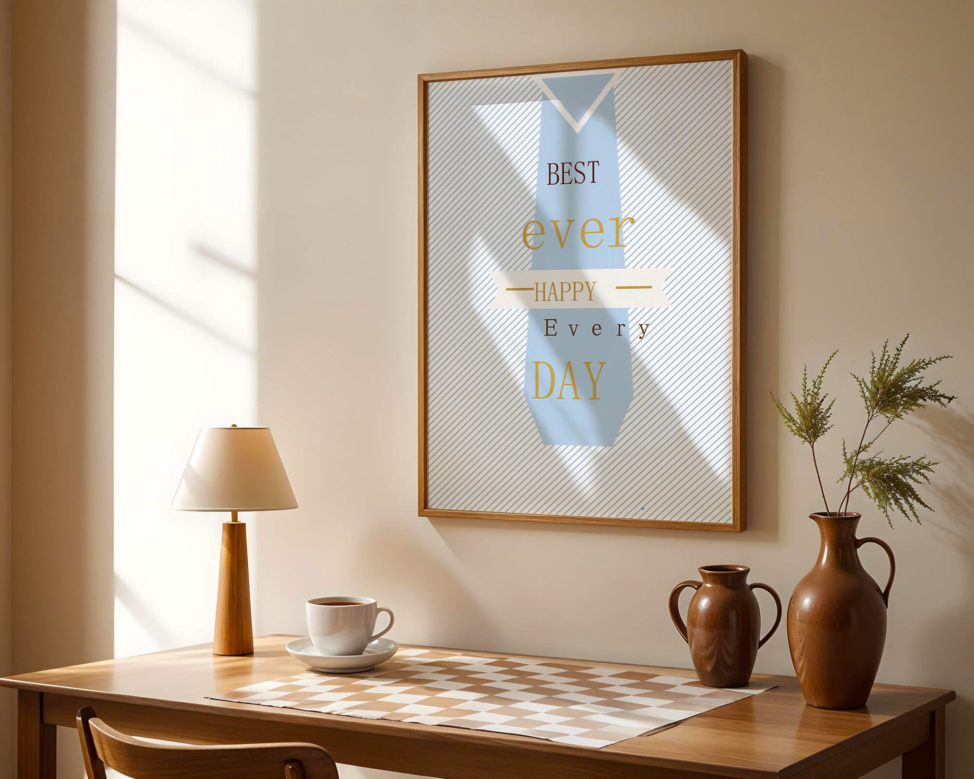 Inspirational message with tie design for special occasions