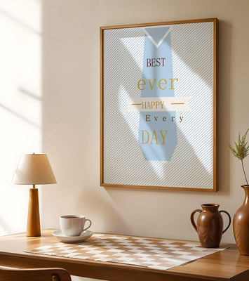 Inspirational message with tie design for special occasions