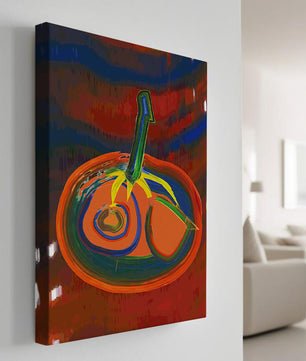 Pintura abstracta con colores vibrantes y un diseño audaz