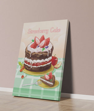 Delicioso pastel de chocolate y fresa con crema y frutas