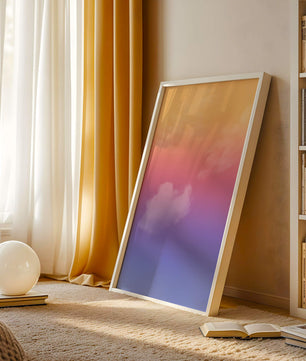 Pastel Sunset Sky with Soft Clouds and Gradient Hues