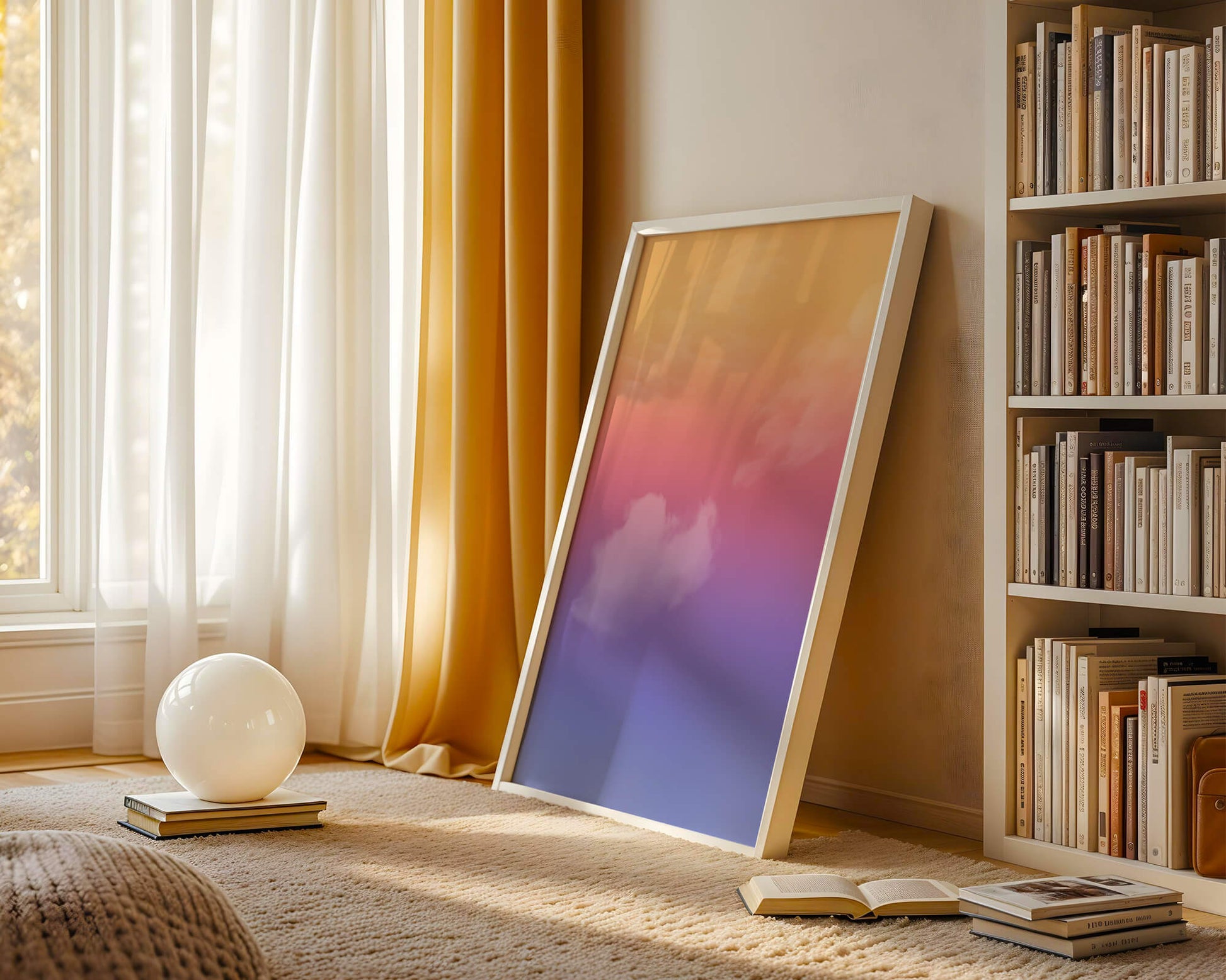 Pastel Sunset Sky with Soft Clouds and Gradient Hues