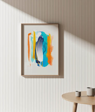 Abstract Watercolor Art with Vibrant Colors and Gold Accents - Mi tienda