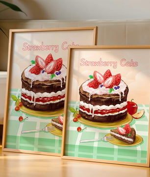 Delicioso pastel de chocolate y fresa con crema y frutas