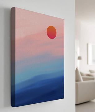 Sunset Over Ocean with Colorful Sky