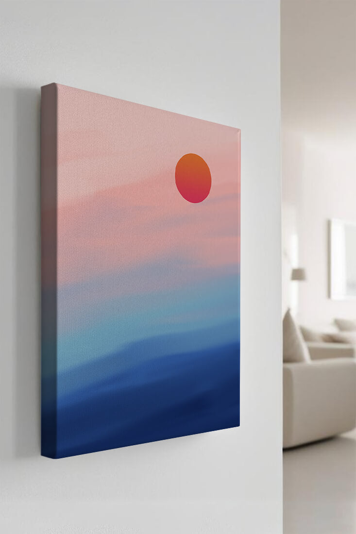 Sunset Over Ocean with Colorful Sky