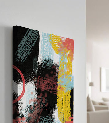 Vivid Abstract Art with Bold Colors and Expressive Brushstrokes