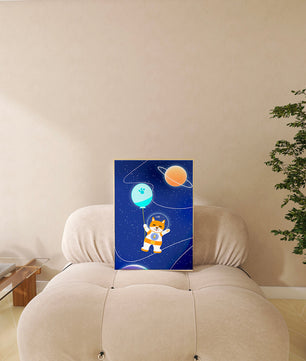 Astronaut Dog Floating in Space with Balloon - Mi tienda