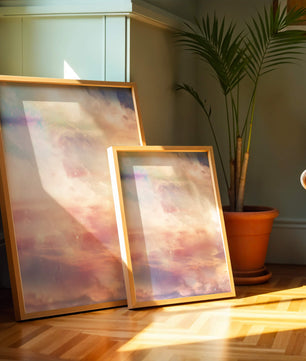 Dreamy Pastel Sky with Soft Clouds and Subtle Glow