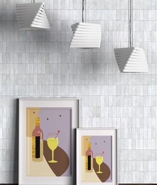 Minimalist Still Life with Wine Bottle and Glass in Soft Tones - Mi tienda
