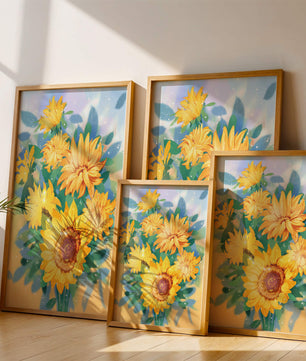 Sunflowers in Bright Sunlight