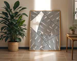 Detailed Abstract Geometric Pattern with Interwoven Stripes - Mi tienda