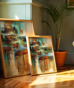 Abstract Colorful Brush Strokes Painting