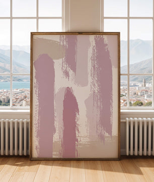 Patrón texturizado abstracto de pinceladas pastel en lavanda, rosa y crema