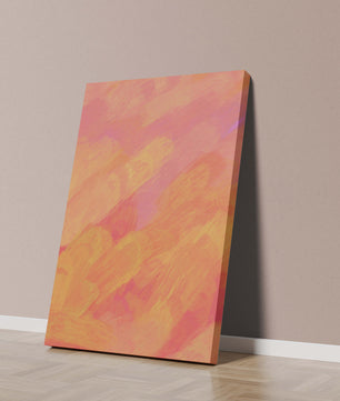 Arte de pinceladas abstractas en tonos cálidos