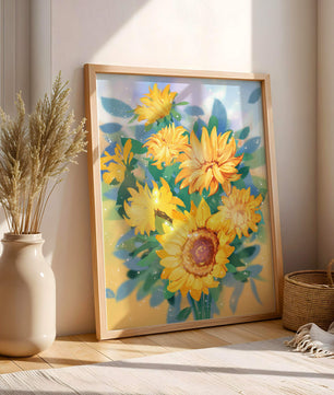 Sunflowers in Bright Sunlight