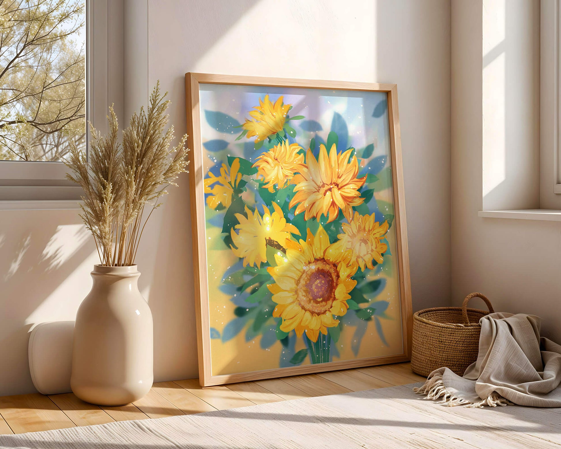 Sunflowers in Bright Sunlight