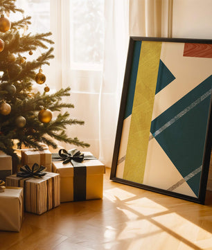 Zeitgenössische abstrakte geometrische Kunst mit lebendigen Farben