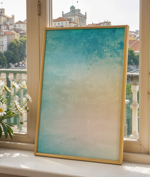 Fondo de acuarela pastel con degradado azul y beige