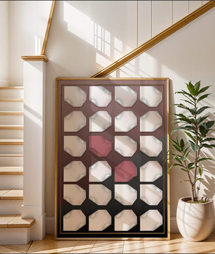 Contemporary Geometric Design with Red and White Sheets